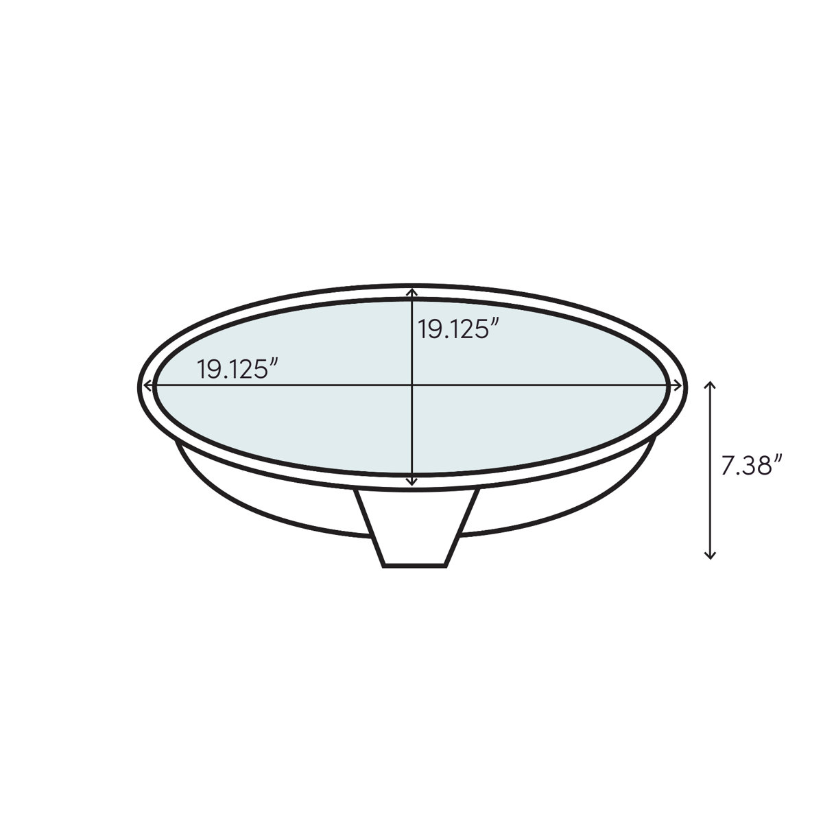 American Standard Rondalyn Ceramic Circular DropIn Bathroom Sink with